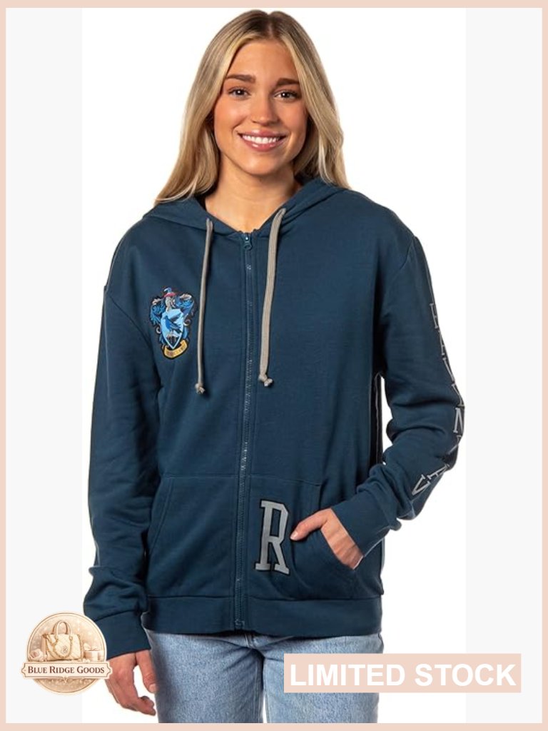 Harry Potter Hogwarts Alumni House Crest Lightweight Zip-Up Hoodie